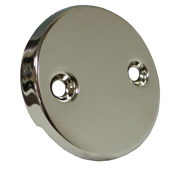 Polished Nickel Two-Hole Overflow Plate